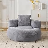 Fiximaster Poltrona a sacco adulti con imbottitura, poltrona a sacco in peluche e poltrona...