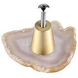 regal messing marmor Natural Agate Drawer Pulls: Die Achate dieser Schubladenknöpfe sind natürliche Achatscheiben(künstlich gefärbt, um ein stilvolles Aussehen zu erzielen). Freie Form, Textur, Farbe und Größe sind nicht identisch. Beide Seiten der Achatscheiben sind poliert, fühlen sich glatt an und kratzen nicht an Ihrer Hand, wenn Sie den Achat-Schubladenknopf ziehen.
