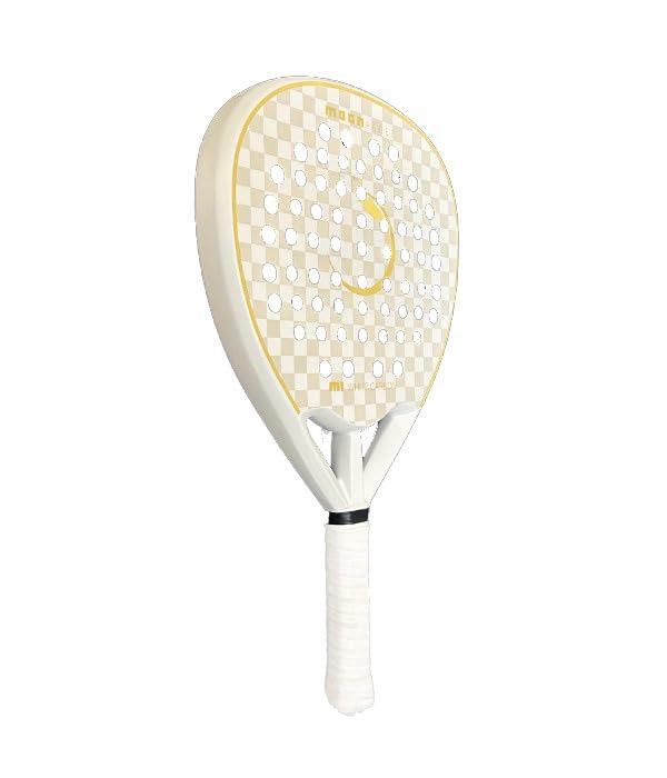 Racchetta da Padel M1 Pro, Carbonio White 12K, Manico Lungo 13 cm, Bilanciamento Alto