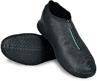 LEGELITE Reusable Silicone Waterproof Shoe Covers with Zipper, No-Slip Silicone Rubber Shoe Protectors for Men, Women and Kids