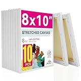 PHOENIX White Blank Cotton Stretched Canvas Artist Painting - 11x14 Inch / 7 Pack - 5/8 Inch Profile Triple Primed for Oil & Acrylic Paints