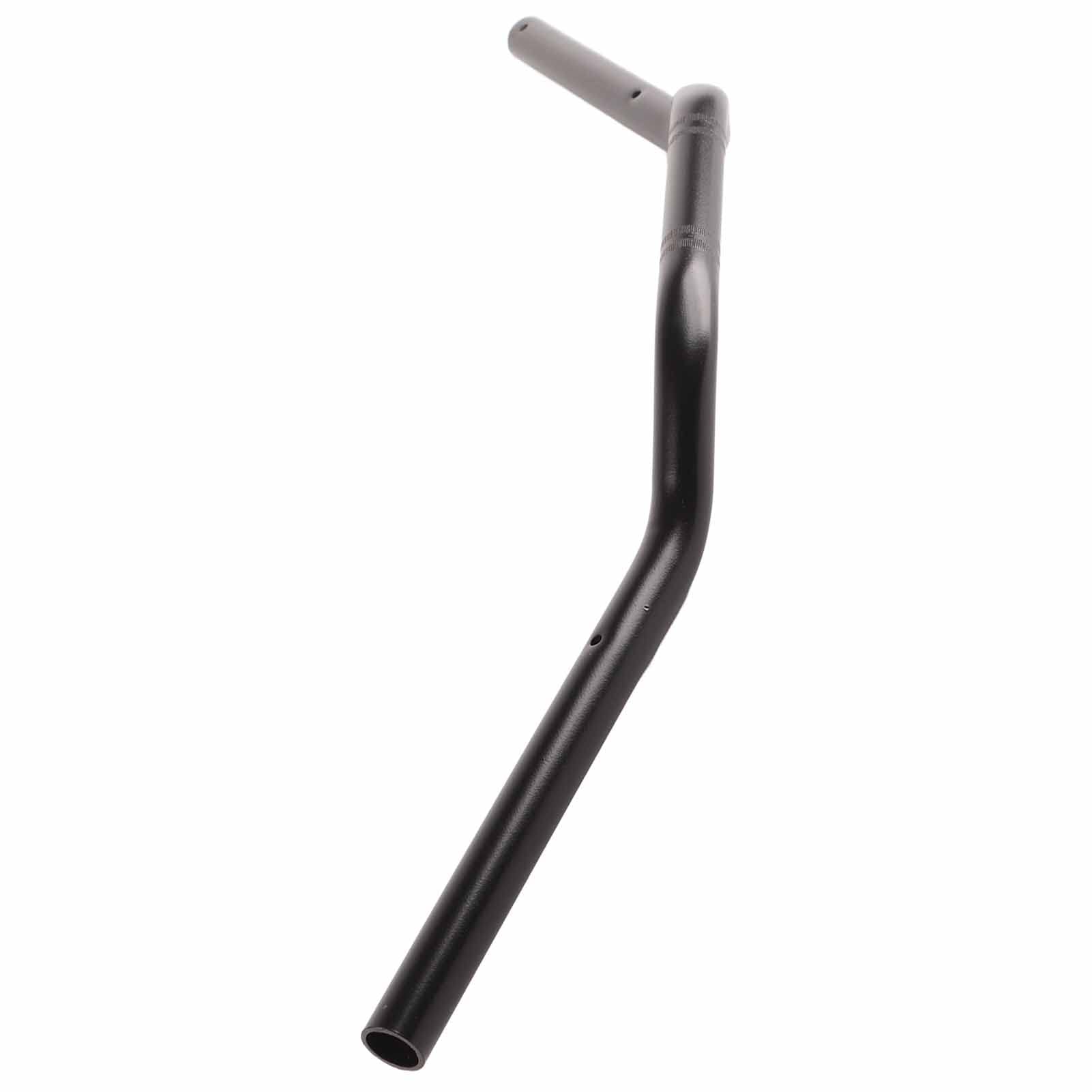 Stalowy Tracker Motocyklowy 22 Mm Wymiana Drążka Kierowniczego Chrom CNC Odporny na korozję Trwały Wygodny montaż Wstępnie Nawiercone Okablowanie Sterujące (BLACK)