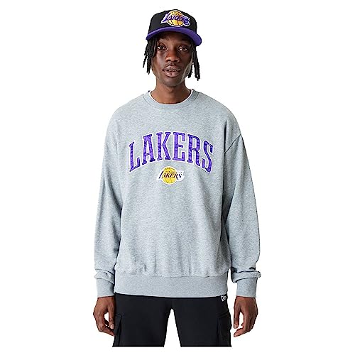 T-Shirt New Era NBA Loslak Hgrtrp à manches courtes gris pour homme passionné de basketball