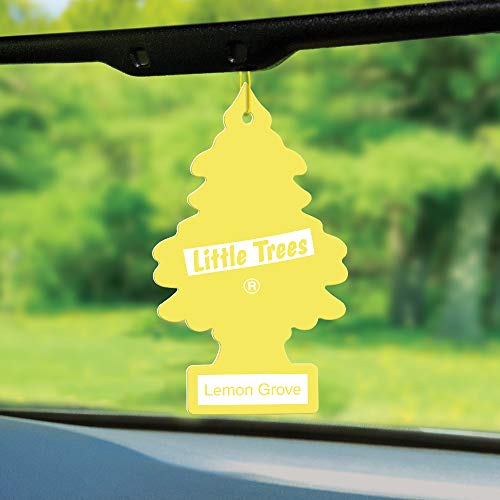 Image of LITTLE TREES Car Air Freshener | X-tra Strength Provides Long-Lasting Scent for Auto or Home | Extra Boost of Fragrance | Lemon Grove, 24 count, (12) 2-Packs