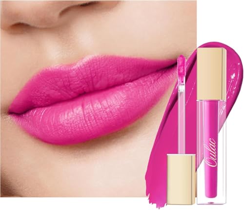 Oulac Langanhaltender Lippenstift Rosa, Wasserfest lippenstifte, Flüssiger Matt Lippen, Intensive Farben und Kussecht, No-Transfer Lip Tint, Auch für Lidschatten, Vegan, 4.5ml (M06)