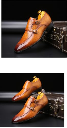 Men's Dress Shoes Oxfords are Worn with Classic Modern Dress Leather Shoes and Casual Loafers (Yellow,13)4