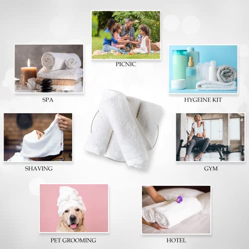 Gold Textiles 12 Pack White Economy Cotton Blend 15X25 Inches Basic Hand Towels- Gym Towels (1 Dozen) #TOP3