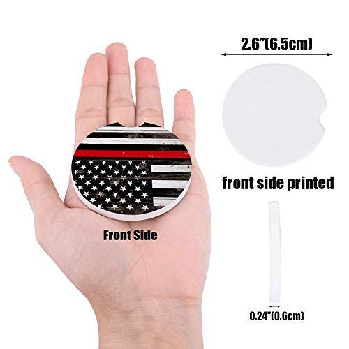 Juego 2 Posavasos de Cerámica Absorbentes para Auto Rojo miniatura 3