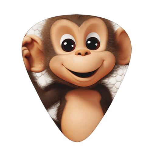 Médiators de guitare en vrac x120 en 3 épaisseurs avec boîte de rangement singe