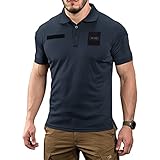 M-Tac Tactical Breathable Polo Shirt - Military Quick Dry Coolmax Short Sleeve T-Shirt for Men, Dnb, Large