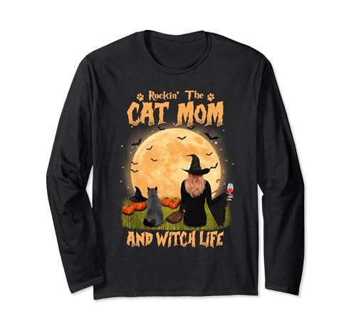 Rocking The Cat Mom Witch Life British Shorthair Halloween Manga Larga