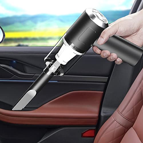 JilgTeok Cordless Handheld Car Vacuum Cleaner, 120W Powerful Suction Small Car Vacuum Cleaner, Mini Dusts Buster with USB Portable Vacuum Cleaner (Black)