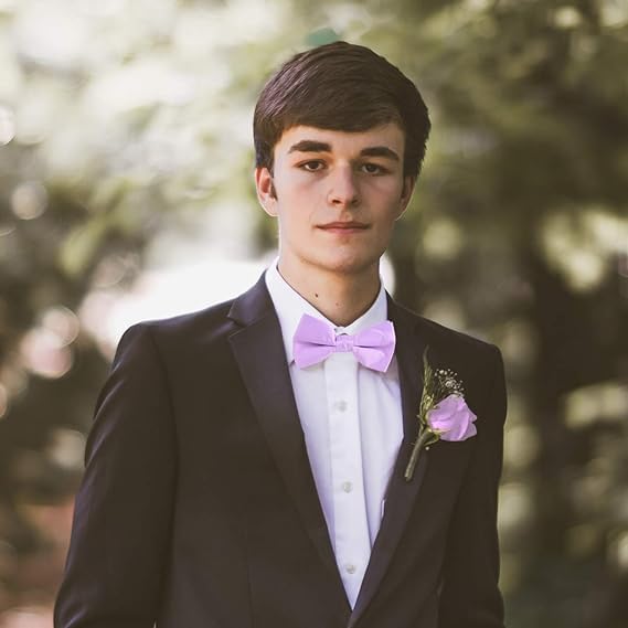 boxed-gifts Solid Banded Bow Ties for Men with Adjustable Strap2