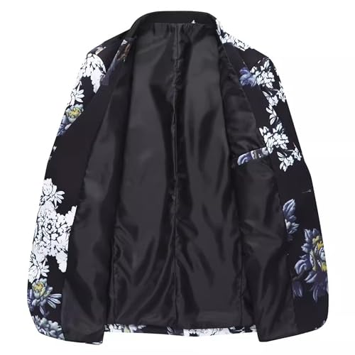 Men's Luxury Party Dinner Tuxedo Suit Jacket Slim Fit Wedding Blazer Printed Floral Suit Jacket4