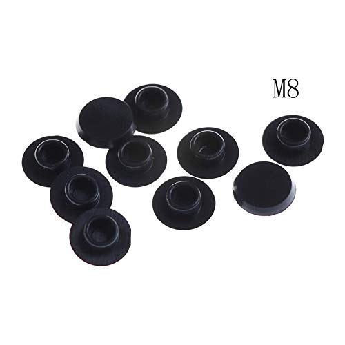 KEDSM 10 piezas M4 M5 M6 M8 M10 M12 M24 tapas de protección de cúpula de tuerca de perno cubiertas de plástico hexagonal expuesto (Color: M5)