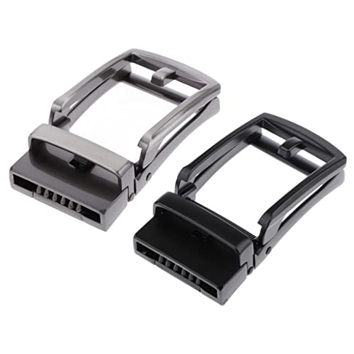 Harilla 2 Uds Hebilla de Cinturón Clásica Hebilla Deslizante Automática para Hombres Cinturones Informales de 35mm