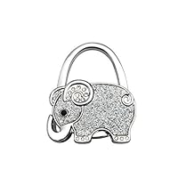 1pcs Fashion Creativity Elephant Wall Door Hook Hanger Self Adhesive Metal Folding Hook for Kitchen Supplies Living Room Bedroom(Sliver), other gemstones