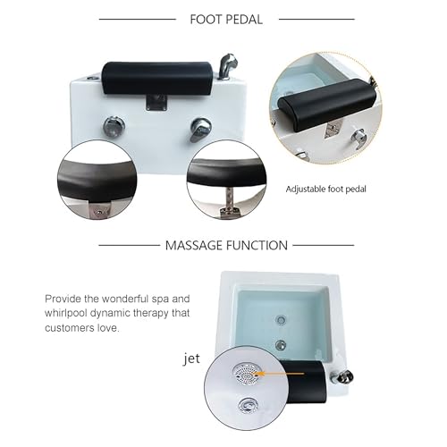Spa de pies portátil con masaje y lavabo para pedicura miniatura 2