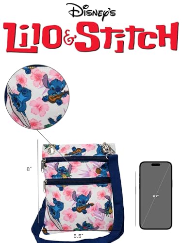 Disney Passport Bag Crossbody Travel Mickey Minnie Eeyore Stitch Cheshire All Over Print4