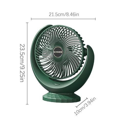 Ventilateur portable de voyage rechargeable USB silencieux 3 vitesses - 6