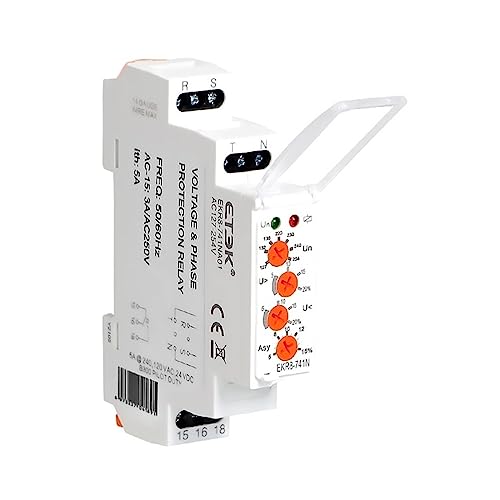 Relais de protection tension triphasé 380V 220V AC commande SPDT EKR8