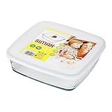 Bohemia Cristal Mehrzweckform Simax mit Frischhaltedeckel transparent Borosilikatglas mikrowellengeeignet/spülmaschinengeeignet eckig Simax