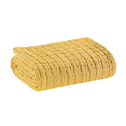 Vivaraise Swami Bettüberwurf currygelb 240 x 260 cm