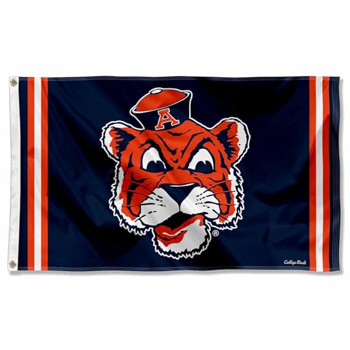 College Flags & Banners Co. Auburn Vintage Retro Throwback 3x5 Banner Flag