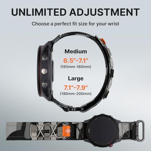 Image of Bandletic Compatible with Garmin Forerunner 570 47mm Bands, 22mm Quick Release Soft Sport Nylon Strap for Forerunner 255 /265 /Venu 2 /3 /4 45mm /Vivoactive 4 /Galaxy Watch 3 45mm /PACE 3 /4 /APEX 4 42mm