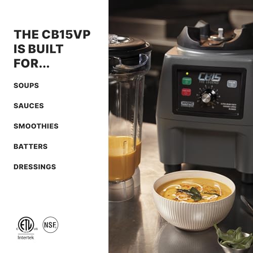 Image of Waring One-Gallon Food Blender with Variable-Speed & Copolyester Jar | 3.75 HP Commercial Motor, Precise RPM, 100+ Cycles a Day, Professional Kitchens /Restaurants, NSF Certified