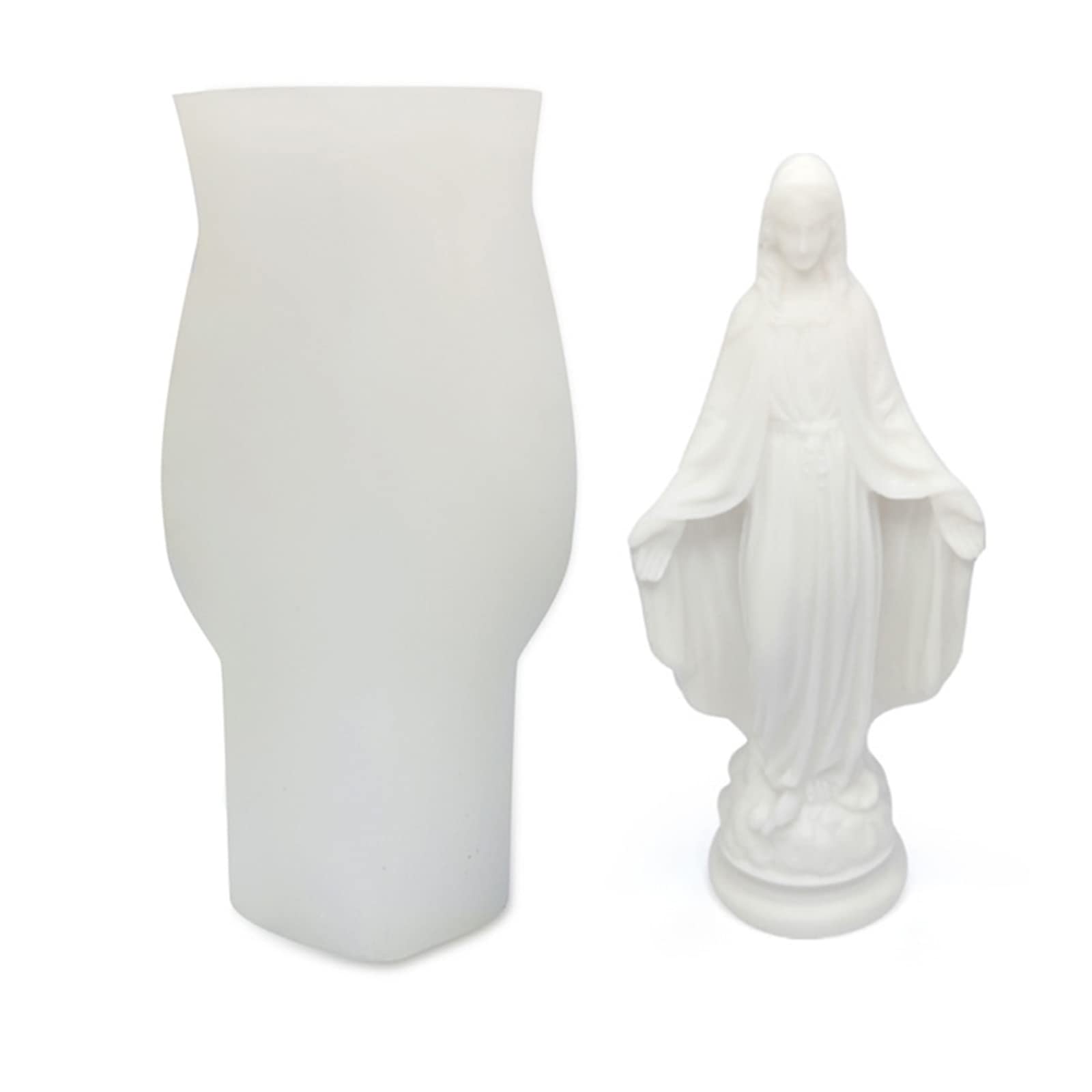 Tsophreniq Virgin Silicone Soap Molds 3D Father Statue Epoxy Resin Soap Mousse Cake Mold Virgin Molds Silicone