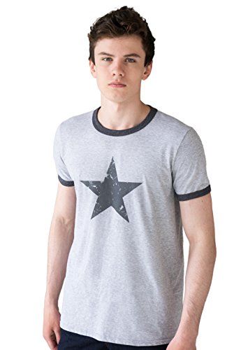 T-Shirt Minimaliste Géométrique Star Ringer au Design Abstrait