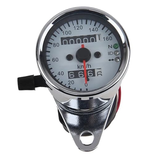 Compteur de vitesse moto odomètre rétroéclairé DC 12V double vitesse