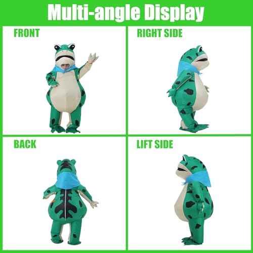 Disfraz inflable de rana para niños y adultos miniatura 3