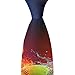 MZERSE Ties for Men Boys Wedding Dance Prom, Fashion Skinny Neck Tie Ice Water Fire Softballs