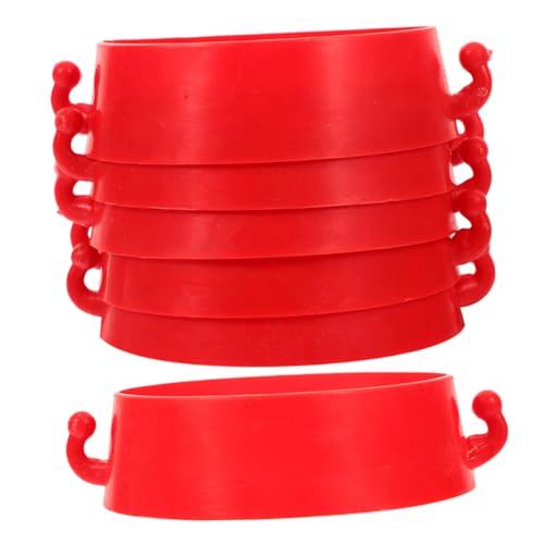 LIFKOME Construction Cones Connector Chain 6pcs Plastic Connector Rings Wear-Resistant Traffic Cone Links