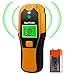 Leitungssucher, 5 in 1 Multifunktionaler Leitungssuchgerät, Stud Finder mit LCD und Akustischem Alarm, Leitungssucher Ortungsgerät für Holz, Metall, Stromleitung und AC Spannungs Führenden (Gelb)