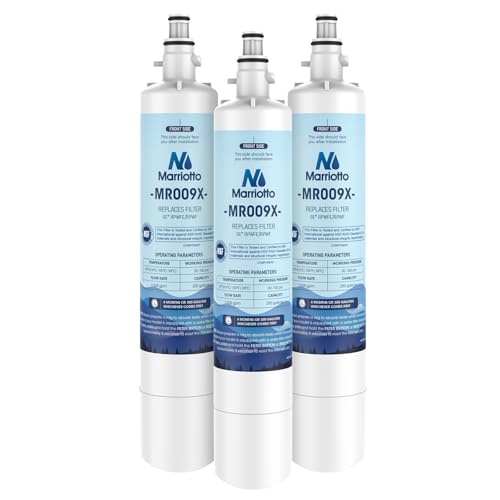 Image of MARRIOTTO Replacement for GE® RPWFE, RPWF (Built-in CHIP) Refrigerator Water Filter, Compatible with GFE28GELDS, PFE28KELDS, PFE28KYNFS, GFD28GELDS, GYE22HMKES, GFE28GYNFS, GFD28GYNFS, Pack of 3