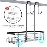 Over the Door Shower Caddy Hanging: Black Rustproof Shower Organizer over the Door - No Drilling Bathroom Rack for Inside - Image 3