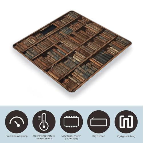 Báscula digital de baño con vidrio templado y pantalla LCD miniatura 3