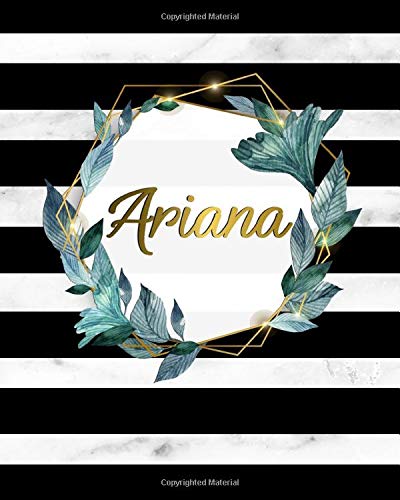 Ariana: Nifty Black & Marble 2020 Roczny planer tygodniowy, agenda i organizator | Tworzenie, inspirujące cytaty, tablice wizji i notatki | Piękny kwiatowy i złoty prezent dla dziewcząt i kobiet