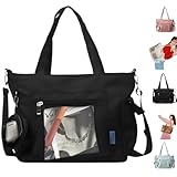 Tote Bag Mujer,Bolsas Totes para mujer con cierre, Bolso de lona multibolsillos con cremallera,bolsa de mujer de gran...