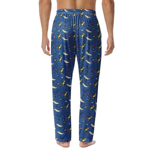 SKYNORA Mens Pajama Pants, Soft Lounge Sleep Pants with Pockets Lightweight Long Pajama Bottoms for Men2