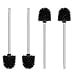 Messe mit günstig Kaufen-Behiruch 4 Stück Wc Bürste, Klobürste Schwarz, Toilettenbürste mit 8 cm Durchmesser, Toilet Brush mit Edelstahlstiel, Klobürsten