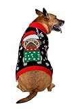 SOCAL LOOK Dog Christmas Sweater for Small Medium Dogs Cats - Ugly Xmas Dog Knitwear Jumper with Leash Hole Turtleneck Girl Dog Pullover Winter Warm Pet Puppy Clothes Outfits Small