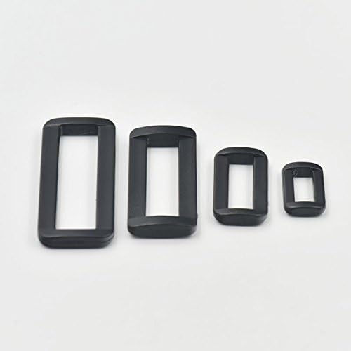 100 Pcs Rectangle Plastic Keepers Clips Buckles for Strap Webbing Belt Ribbon Buckle (1" 25MM)