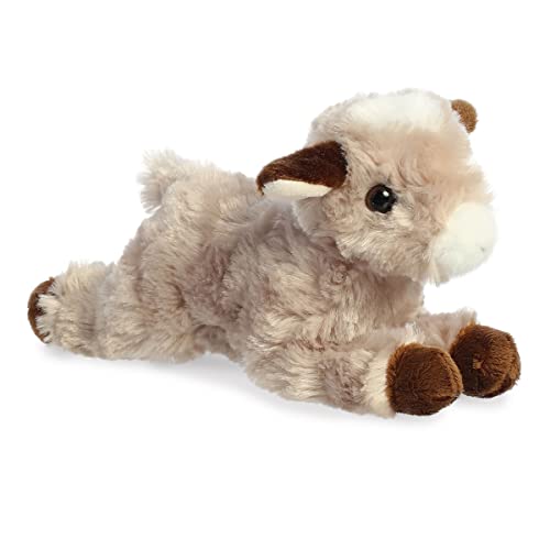 Aurora® Adorable Mini Flopsie™ Paisley Goat™ Stuffed Animal - Mini Companions Ready for Playful Adventures - for Kids All Ages, Toddlers, Adults, and Families - Brown 8 Inches