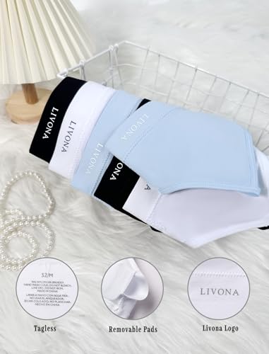 Racerback Sports Bra for Girls- Seamless Training Comfortable Bralette, Padded Everyday Bra,Crop Cami Tank Top (6-14)2