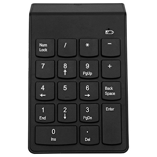 OurLeeme Mini USB Teclado numérico Construir-en el Receptor 18 Teclas numéricas del Teclado numérico 2.4G Mini USB para el Ordenador portátil del PC de sobremesa Portátil