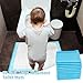50 Pack Disposable Toilet Mats Absorbent Toilet Floor Protector from Urine U-Shape Toilet Training Rug Waterproof Non-Slip Bathroom Potty Training Mats for Children Adult (Blue-2)